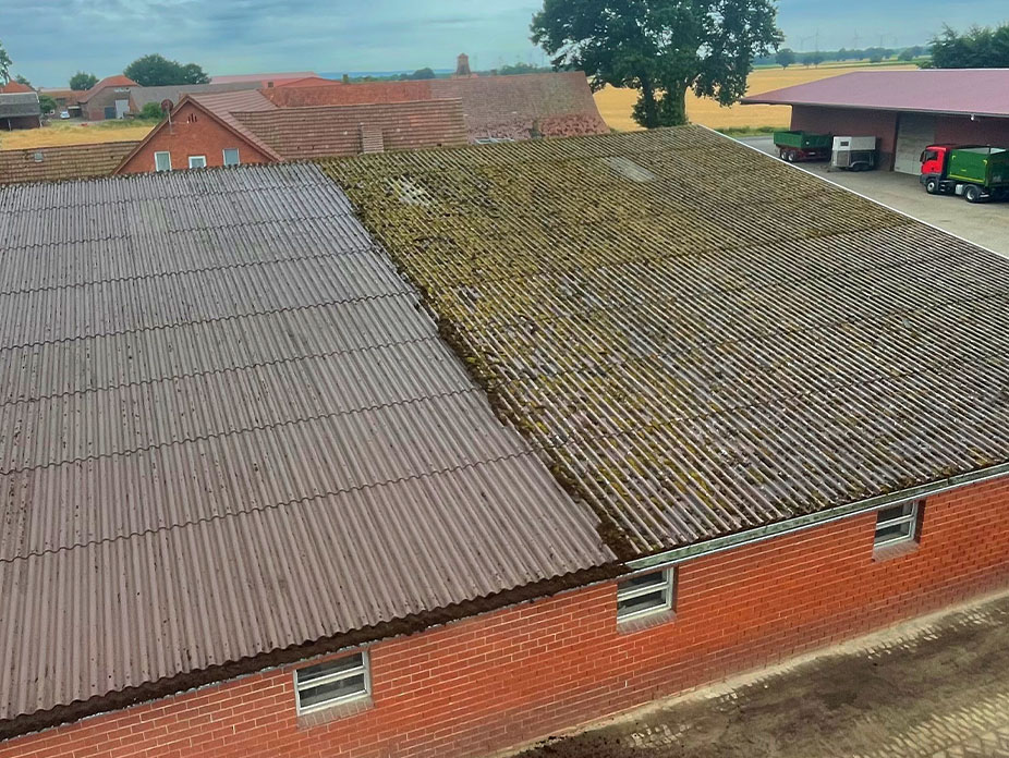 vortmann-photovoltakanlagen-und-dachreinigung-dachreinigung vorher-nacher